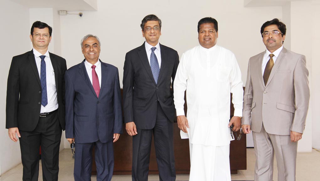 Sagar Bhadkamkar-  Country Head for Sri Lanka Operations, Mahindra & Mahindra Ltd, Mr Pravin Shah –  Senior Advisor Mahindra & Mahindra Ltd, Mr Arvind Mathew - Chief of International Operations  Mahindra & Mahindra Ltd, Mr Nalin Welgama – Chairman Ideal Group and  Mr Sanjay Jadhav - Vice President, Head of International Operations - AFS (South Asia), Mahindra & Mahindra Ltd,  at the Ideal Group headquarters