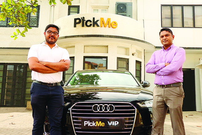 Jiffry Zulfer, Chief Executive Officer of PickMe (Left) and Indika Elvitigala, Vice President, Corporate Sales of PickMe