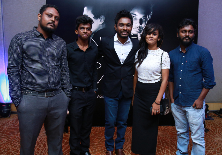 Sachith Peiris (centre) with the team that produced ‘Never stop moving’