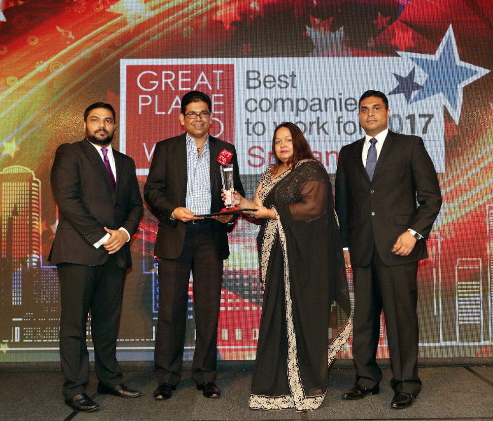 From left: Thilanka Kiriporuwa, Chief Corporate Services Officer, Softlogic Life Insurance PLC; Vasabha Bulathsinhala, Deputy Chief Executive Officer Huawei Sri Lanka; Natasha Fonseka, Group Director Human Capital and Taxation, Softlogic Holdings PLC and Indika Bamunusinghe, Head of Human Resources, Softlogic Life Insurance PLC