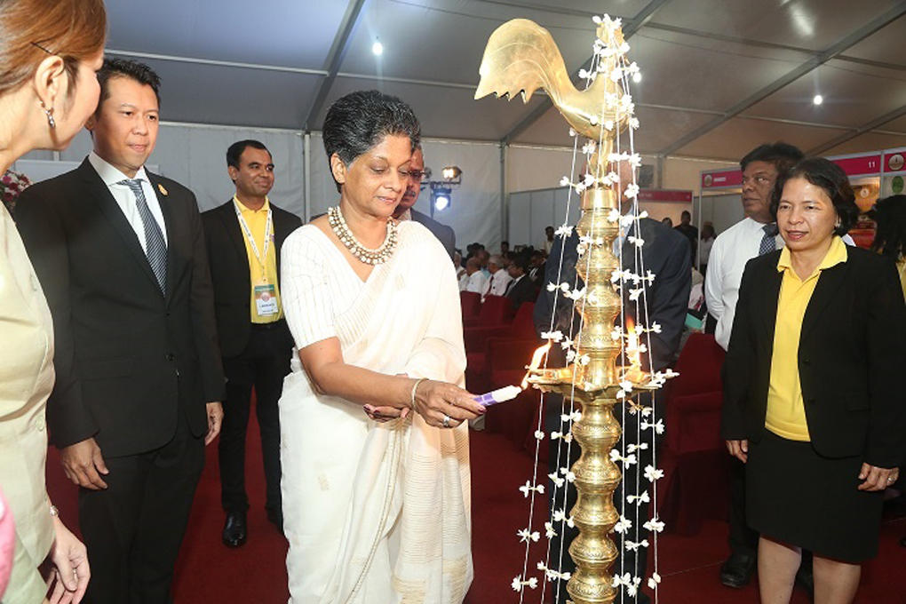 Mrs. Indira Malwatte, Chairperson & CEO - EDB, Lighting the Oil Lamp