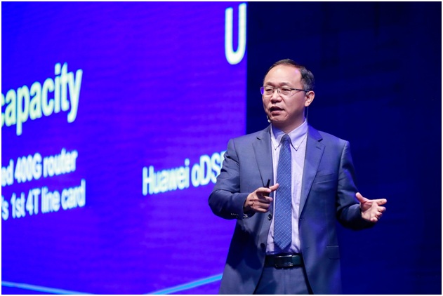 David Wang, Huawei Executive Director of the Board and President of Products & Solutions,giving a keynote speech at HAS 2018