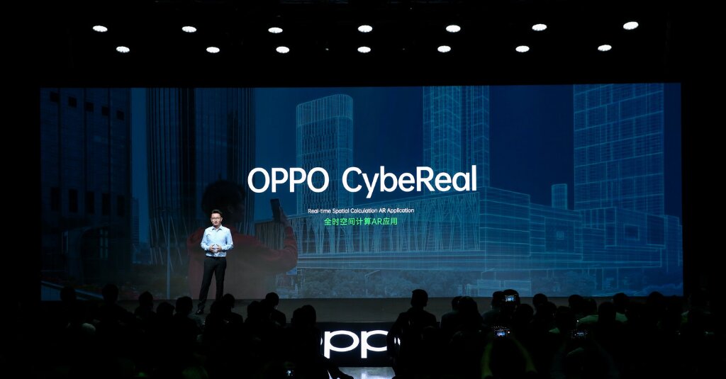 Levin Liu, OPPO Vice President and Head of OPPO Research Institute introducing CyberReal AR