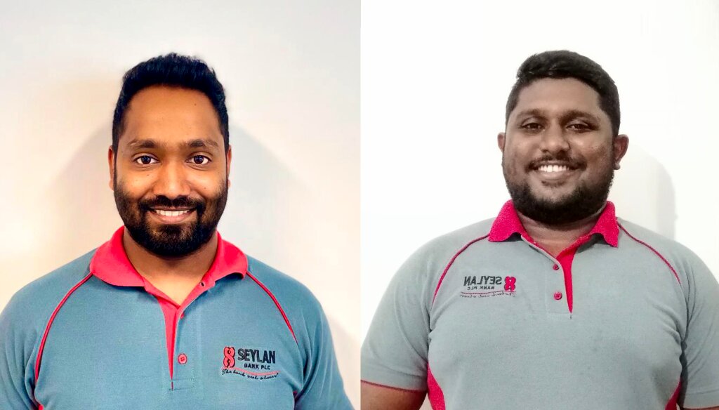 Sankalpa Kumarapeli - Most Outstanding Team Leader of the year (Left) and Gayanga Ariyarathna - Most Outstanding Salesman of th