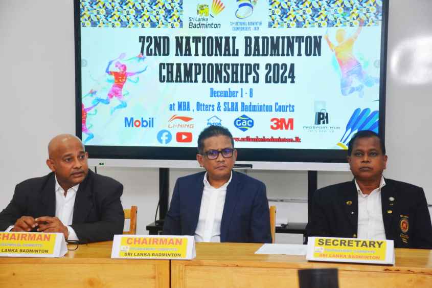 L to R Mr. Roshan Fernando Vice President - SLBChairman - Technical Committee ,Mr. Dinesh Jayawardena Vice President -SLBChairman - Tournament Committee, Mr. Jaliya Jayaseka (LBN)